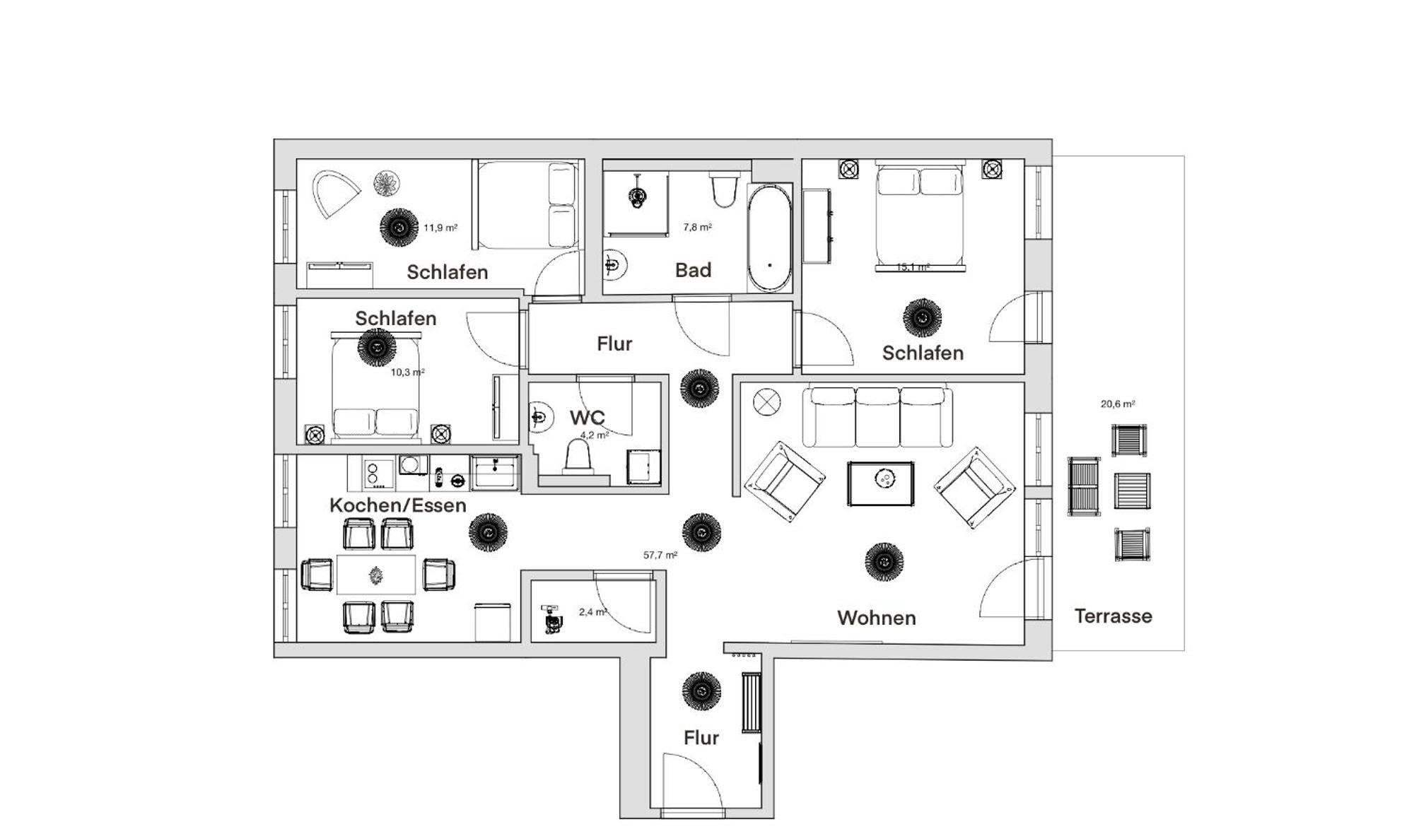 Apartment Pineapple Altstadt I - 117 Qm - 1x Free Parking